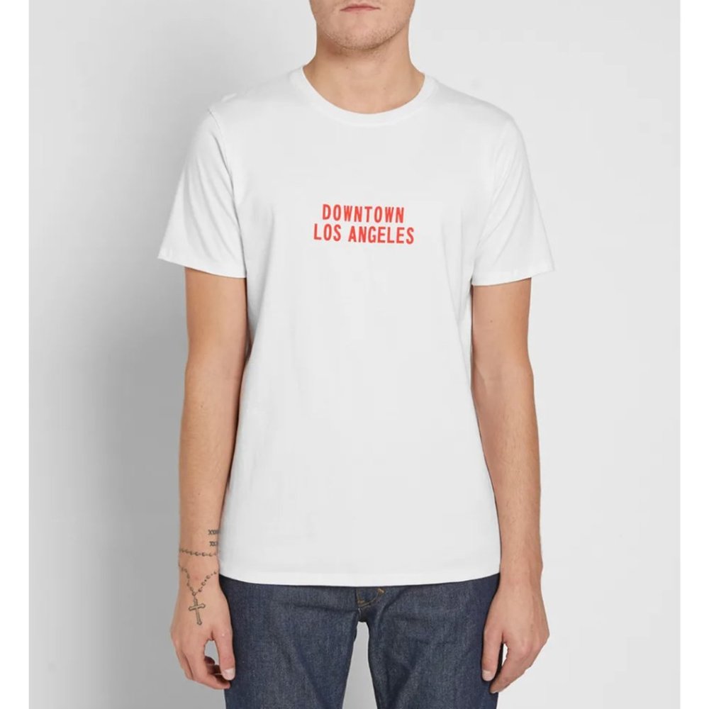 A.P.C. Graphic Downtown Los Angels Print Crewneck Tee